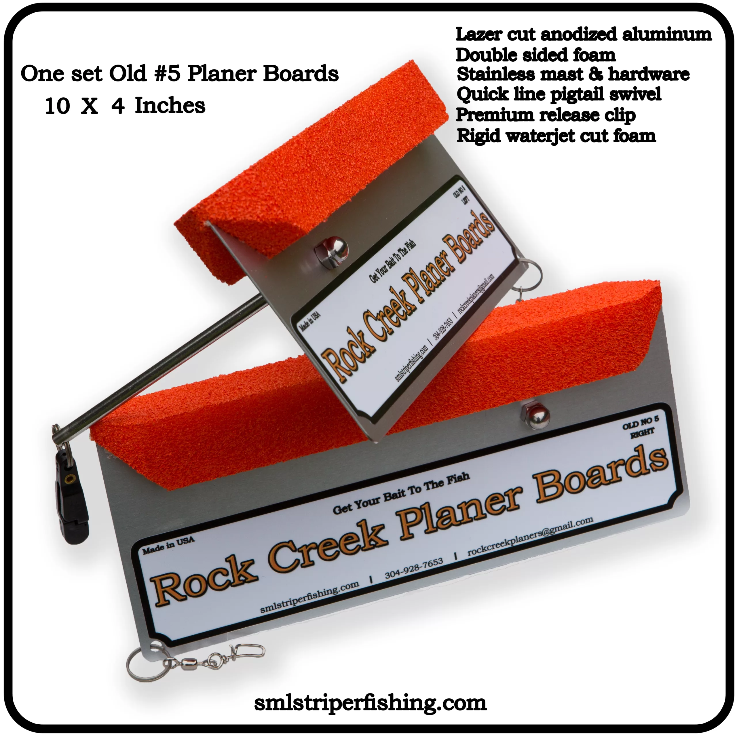 Planer Boards Old#5 - Rock Creek Striper Bass Fishing Charter